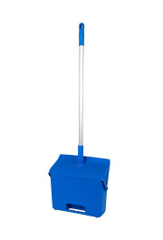 Liekšķere ar vāku un kātu, bez slotas, zila