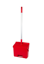 Liekšķere ar vāku un kātu, bez slotas, sarkana