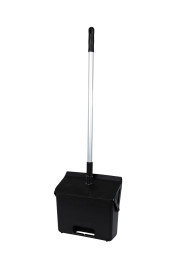 Liekšķere ar vāku un kātu, bez slotas, melna