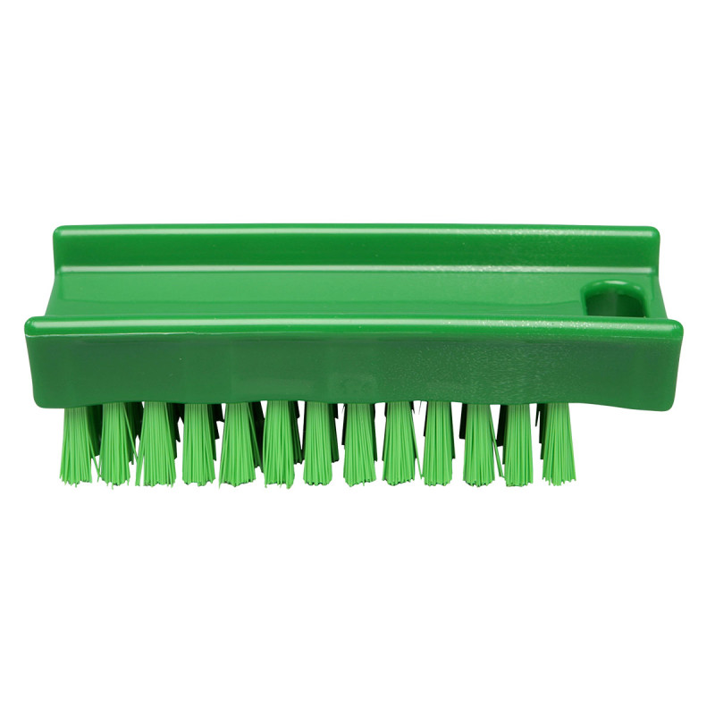 Birste NAIL BRUSH, ar cietiem sariem, zaļa