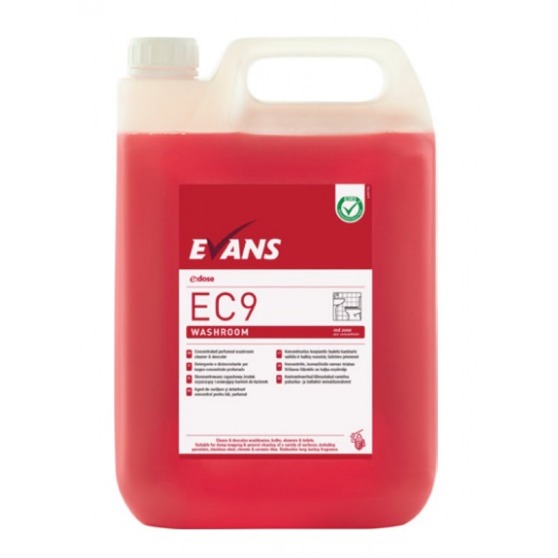 EC9 Washroom Spēcīgi koncentrēts baktericīds tīrītājs un atkaļķotājs, 5L