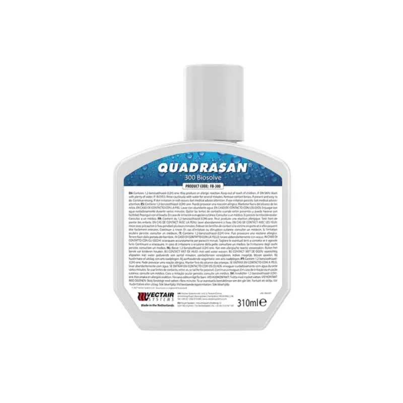 Tualetes podu tīrītājs un atsvaidzinātājs Quadrasan 300, Biosolve - Fragrance Free, 310ml